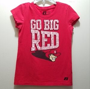 Nebraska Cornhuskers Russell Athletic Red Kids Shirt Small 6 Girls Football